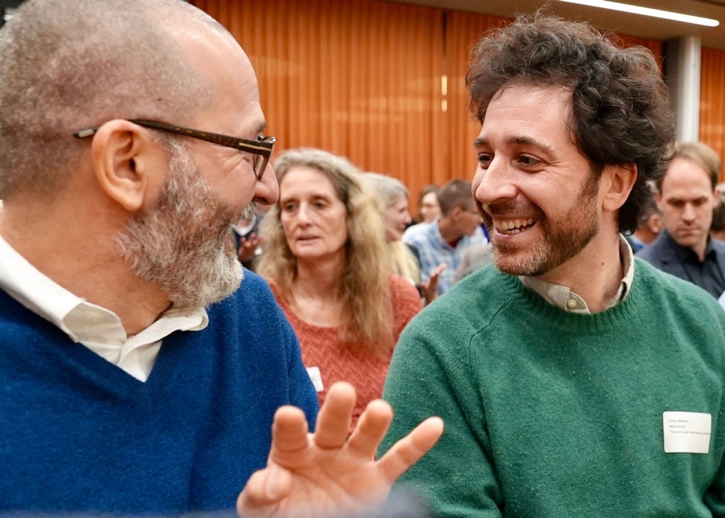 Workshop participants talking to each other