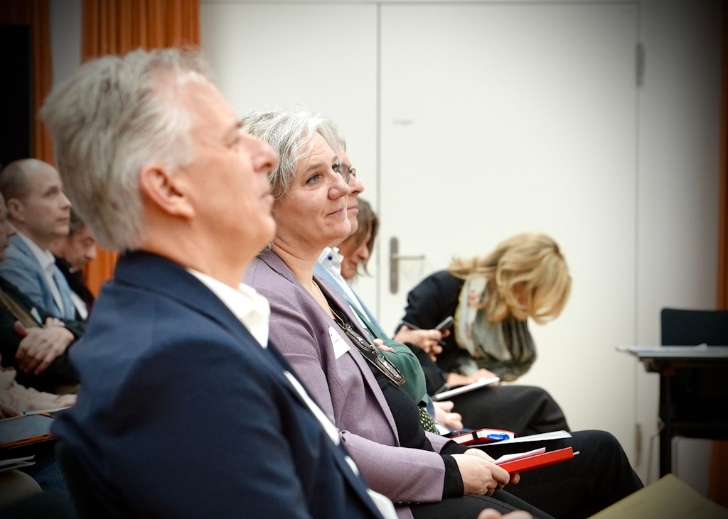 Workshop participants talking to each other