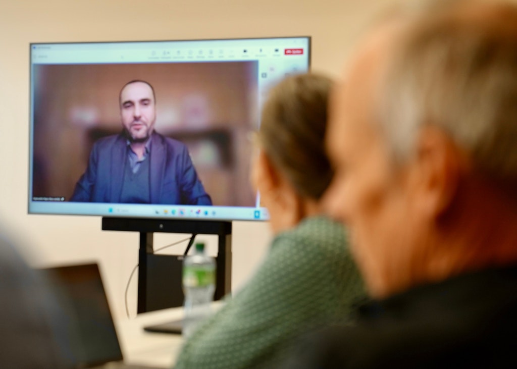 Workshop participants talking to each other