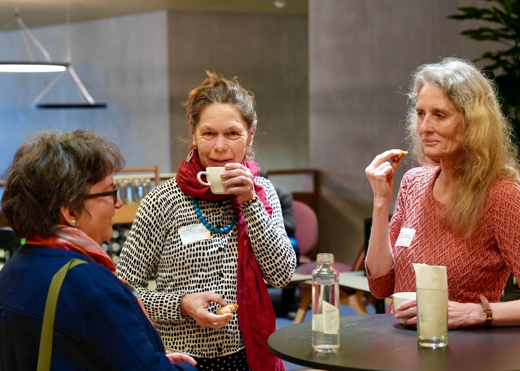 Workshop participants talking to each other